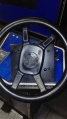 Blue player steering wheel