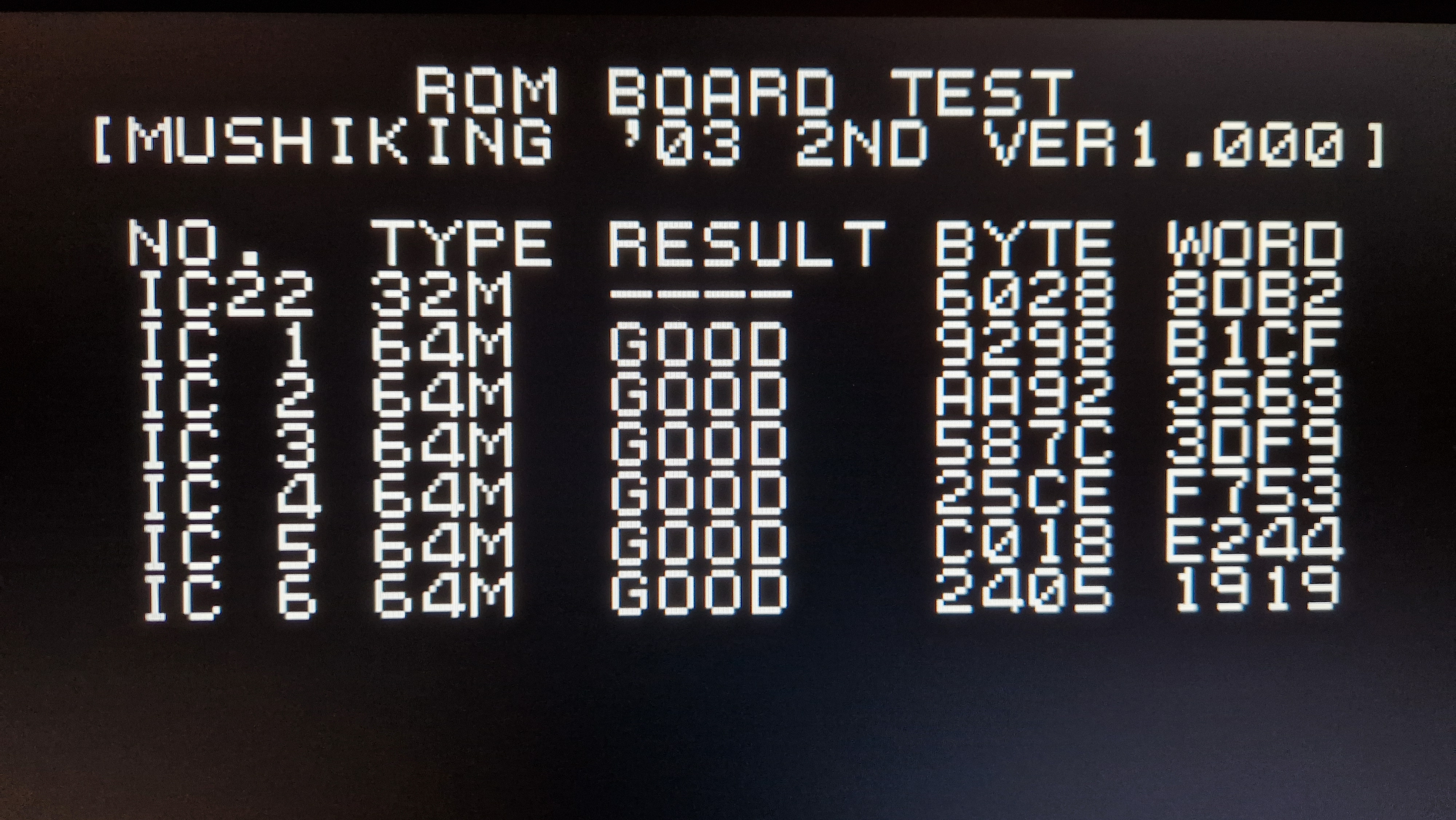 ROM board test